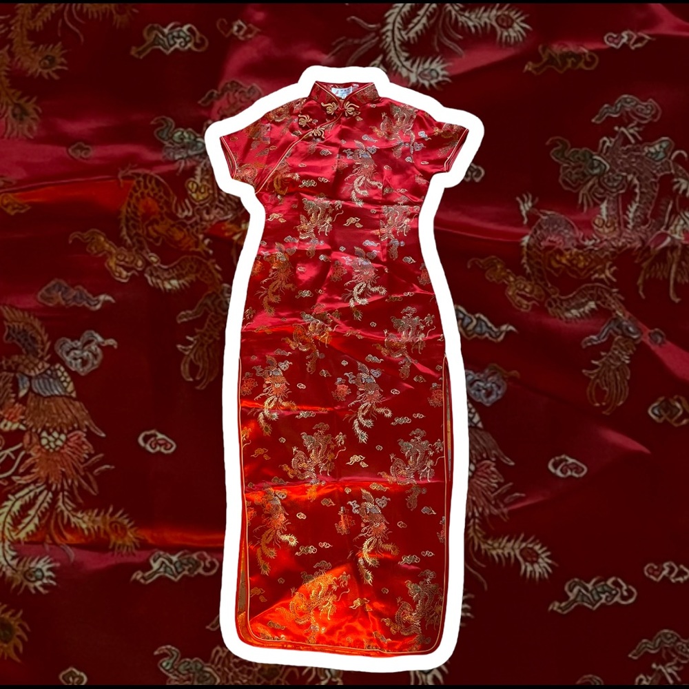 Never worn, Halloween & or Mediterranean (Asian) double high split dress..
